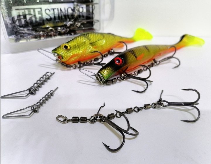 The 4 Swivel Rig XL 2/0 |  18-25cm 2x Stinger Rig 2/0 BKK Spear-21