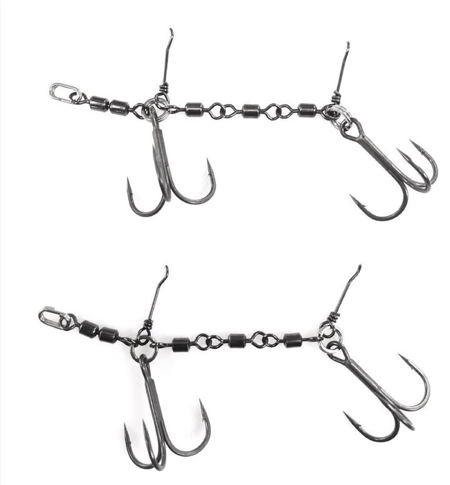 The 4 Swivel Rig XL 2/0 |  18-25cm 2x Stinger Rig 2/0 BKK Spear-21